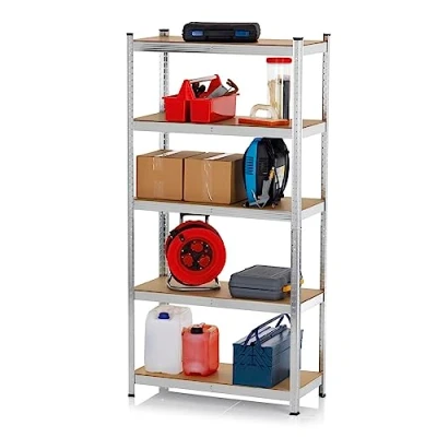 Afbeelding van EASYmaxx rekken &amp; werkbank voor zwaar gebruik Tot 175 kg draagvermogen per plank 180 x 90 40 cm