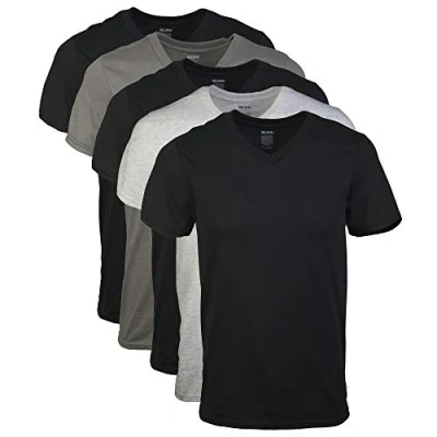 Afbeelding van Gildan T shirts met V hals, multipack, Style G1103, ondergoed voor heren (5 stuks), Assortiment stuks)