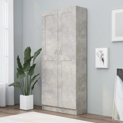 Afbeelding van Boekenkast 82,5x30,5x185,5 cm spaanplaat betongrijs