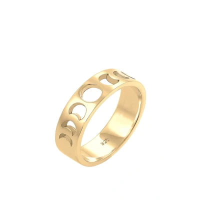 Afbeelding van Elli MOON HALF Ring goldcoloured, Dames, Maat: 54, Gold coloured