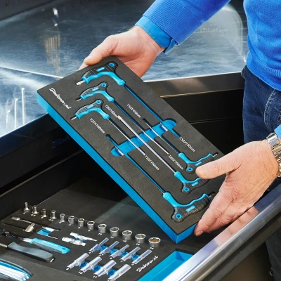 Afbeelding van 6 delige torx sleutelset met T greep in &quot;Plus&quot; softmodule