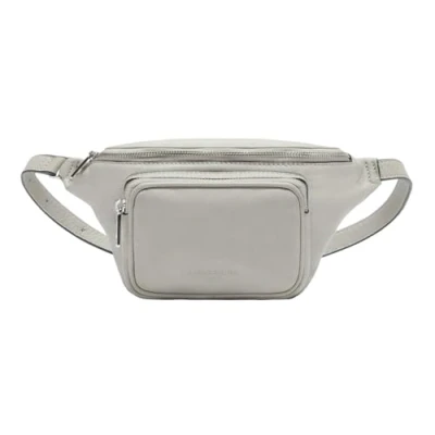 Afbeelding van LIEBESKIND BERLIN Leren Schoudertas Gordeltas Lila Sheep Natural Belt Bag Steel Grijs