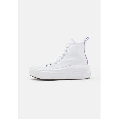 Afbeelding van Converse Chuck Taylor ALL STAR MOVE Platform Unisex Sneakers hoog voor kinderen, Maat: 35.5, White/pixel purple Textiel
