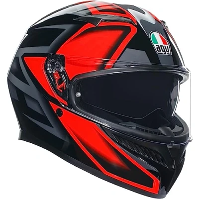 Afbeelding van Agv K3 E2206 Mplk Compound Black Red 009 2XL Maat Helm