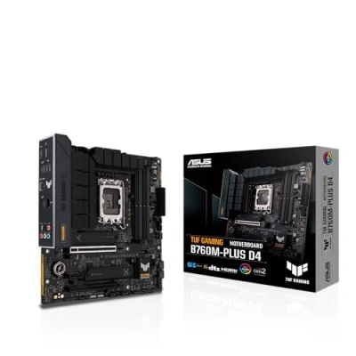 Afbeelding van Asus TUF GAMING B760M PLUS D4 Moederbord Socket Intel 1700 Vormfactor Micro ATX chipset Intel® B760