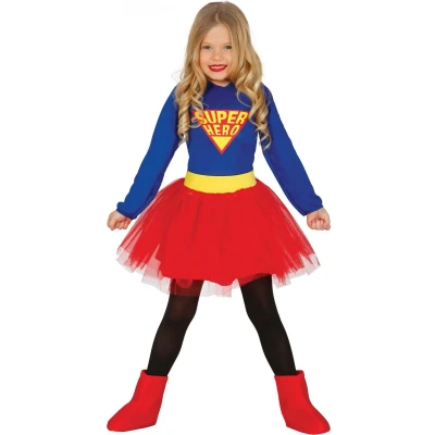 Afbeelding van Fiestas Guirca Kostuum Super Hero jurk 5 6 jaar