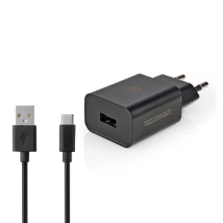 Afbeelding van Nedis USB Oplader 12 W 1 Meter