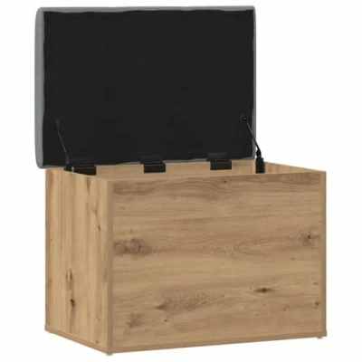 Afbeelding van vidaXL Opbergbankje 62x42x45 cm bewerkt hout artisanaal eikenkleur