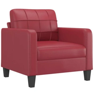 Afbeelding van Fauteuil 60 cm kunstleer wijnrood