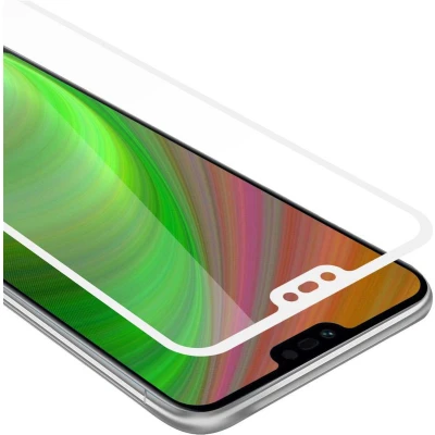Afbeelding van Cadorabo Screenprotector geschikt voor Honor 10 Volledig scherm pantserfolie Beschermfolie in TRANSPARANT met WIT Gehard (Tempered) display beschermglas 9H hardheid 3D Touch