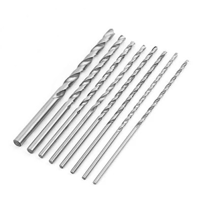 Afbeelding van Extra lange HSS boor stalen met hoge snelheid spiraalboren twistboor (8 stuks 200 mm)