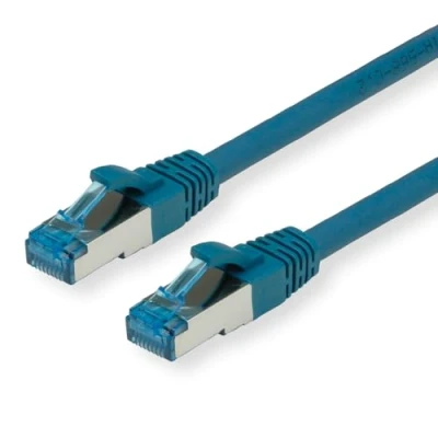 Afbeelding van VALUE Patchkabel Kat.6A (Class EA) S/FTP (PiMF), LSOH, blauw, 0,15 m
