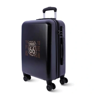 Afbeelding van Route 66 Cabinekoffer 55x40x20 (uitbreidbaar) 33L Ryanair handbagage compatibel met luchtvaartmaatschappijen lichte en harde 4 wielen, zwart.,