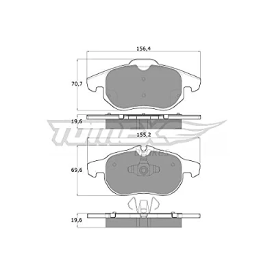 Afbeelding van TOMEX brakes TX 13 04 Remblokkenset Vooras Geschikt voor slijtage waarschuwingscontact OPEL: Zafira B, Astra H Hatchback, GTC