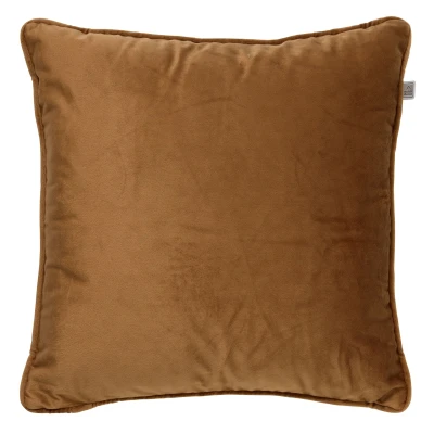 Afbeelding van Dutch Decor FINN Sierkussen 45x45 cm velvet effen kleur Tobacco Brown bruin