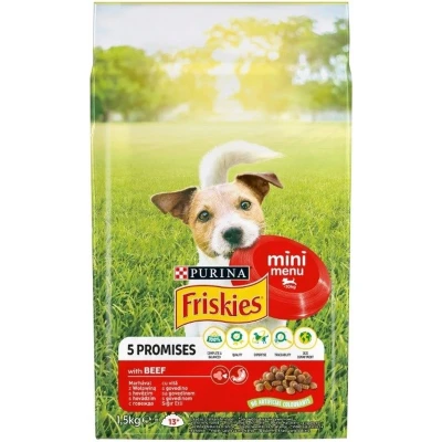 Afbeelding van FRISKIES Mini Menu Rundvlees met Groenten droog hondenvoer 1,5 kg