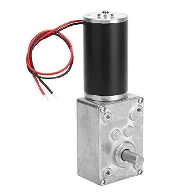 Afbeelding van DC 12 V elektrische motor, omkeerbaar, hoog koppel, versnellingsbak, turbine met koppel 8 mm versnellingsmotor, omkeerbare as (10 rpm)