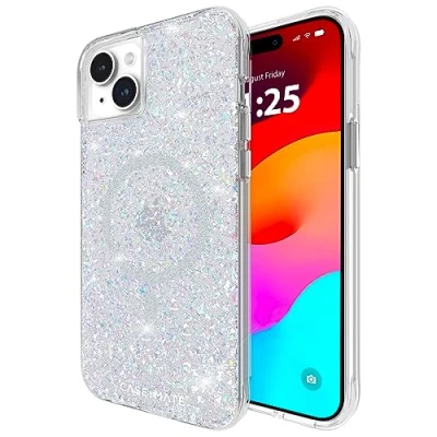 Afbeelding van iPhone 15 Plus MagSafe hoesje, iriserend glitterontwerp Mate hoesje