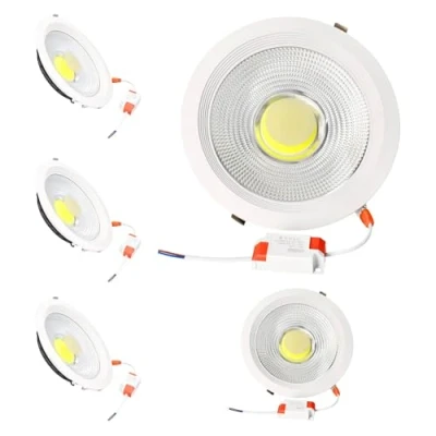 Afbeelding van Jandei Ronde inbouwspot COB 30 W 185 mm 220 x 50 85 240 Vac IP44 Aluminiumlegering Gemiddelde duur: 35000 50000 (5 stuks, koud wit licht)