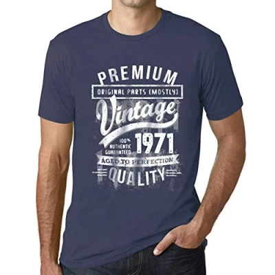 Afbeelding van Ultrabasic Heren T shirt, Vintage 1971, oud, perfectie, 50e verjaardag, 51e #NAME?
