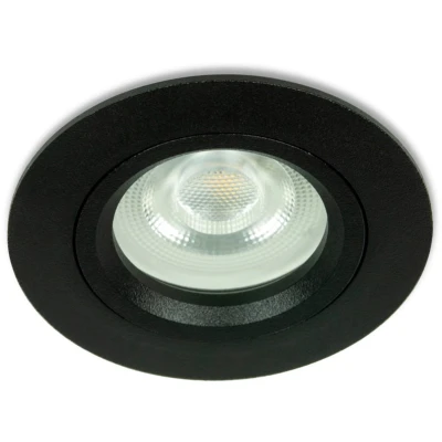 Afbeelding van LED Mini inbouwspot Marwin Rond Zwart Extra Warm Wit Dimbaar 3.6W Integral