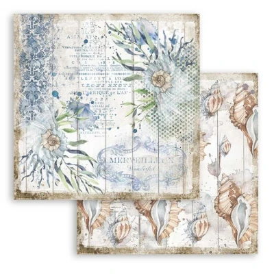 Afbeelding van Stamperia Romantic Sea Dream Shells 12x12 Inch Paper Sheets (10pcs) (SBB787) (DISCONTINUED)