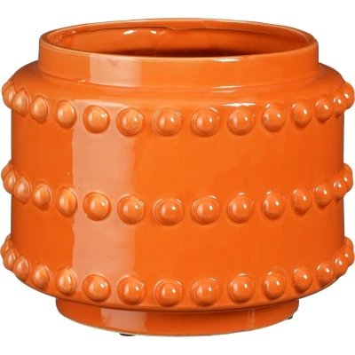 Afbeelding van Mica Decorations Boaz Bloempot H19 x Ø22 cm Keramiek Oranje