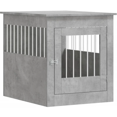 Afbeelding van Hondenbench 64,5x80x71 cm bewerkt hout betongrijs