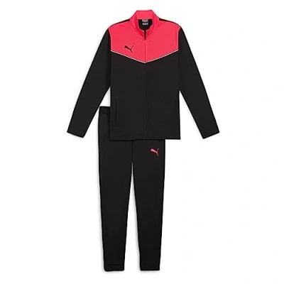 Afbeelding van Puma Individualrise Tracksuit Trainingspak, Heren, Maat: Small, Fire orchid
