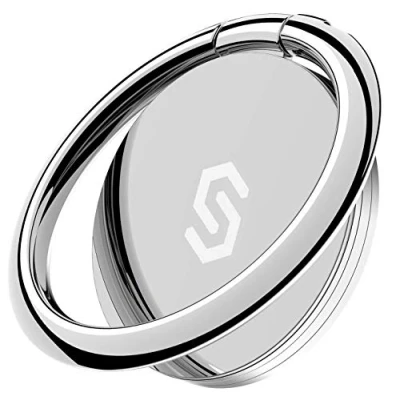 Afbeelding van Syncwire Vinger Ring Houder voor Mobiele Telefoon 360 Draaibaar Zilver