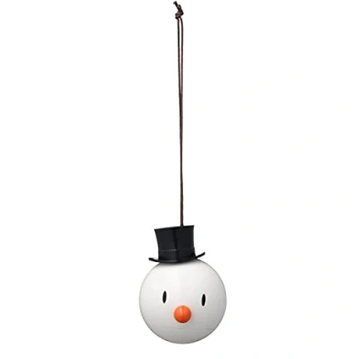 Afbeelding van Hoptimist Snowman Kersthanger 5,2 x 5,8 6,8 cm 2 stuks White