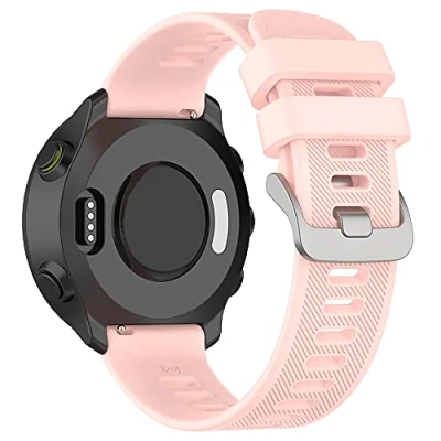 Afbeelding van ACTECH armband compatibel met Garmin Forerunner 55 158 van siliconen, reservearmband, Roze, Zacht