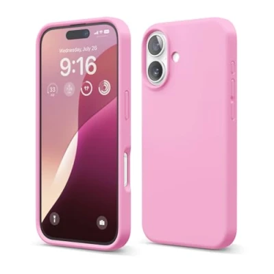 Afbeelding van elago Compatibel met iPhone 16 hoesjes, hoogwaardige vloeibare siliconen hoes, volledige beschermhoes, schokbestendig, slanke telefoonhoes