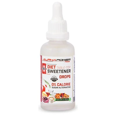 Afbeelding van ALPHAPOWER FOOD vloeibare zoetstof met pure sucralose, 1 x 100 ml, alternatieve suiker, geen calorieën, druppels alternatief poeder, dieetsuiker zoetheid