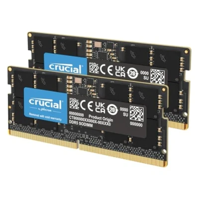 Afbeelding van Crucial CT2K32G56C46S5 Werkgeheugenset voor laptop Retail DDR5 64 GB 2 x 32 On die ECC 5600 MHz 262 pins SO DIMM CL46