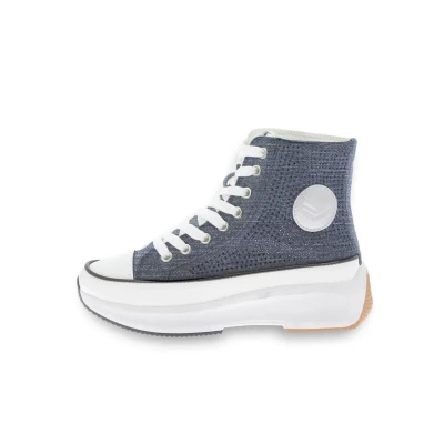 Afbeelding van Kaporal Christa Sneakers hoog, Dames, Maat: 40, Denim Imitatieleer/ textiel