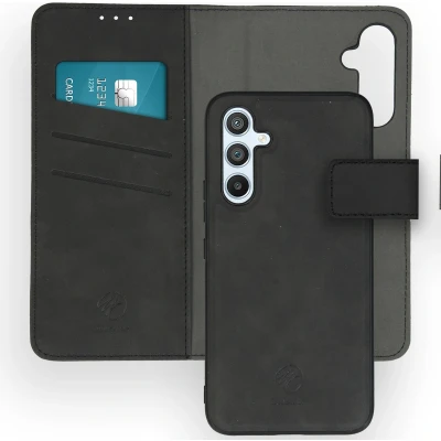 Afbeelding van iMoshion Hoesje Geschikt voor Samsung Galaxy A54 (5G) Met Pasjeshouder Uitneembare 2 in 1 Luxe Bookcase Zwart