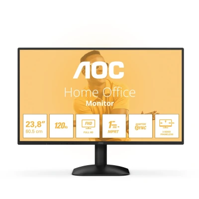 Afbeelding van AOC 24B31H LED monitor 24&quot; (23.8&quot; zichtbaar) 1920 x 1080 Full HD (1080p) @ 120 Hz IPS 300 cd/m² 1500:1 1 ms HDMI, VGA zwart
