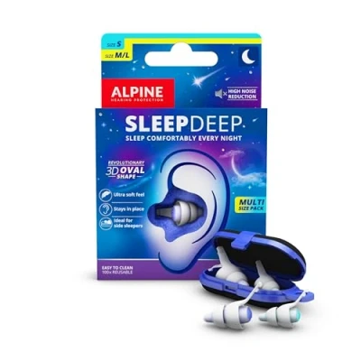 Afbeelding van Alpine SleepDeep Multisize Oordoppen slapen comfortabel en hoge demping Medium &amp; Small 27dB 2 paar