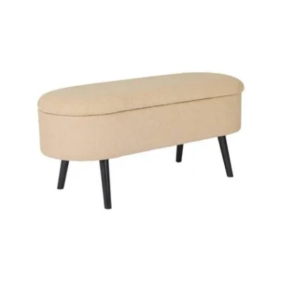 Afbeelding van sweeek Bank, bedeinde boucléstof, sherpa, b112 x d44 h50cm