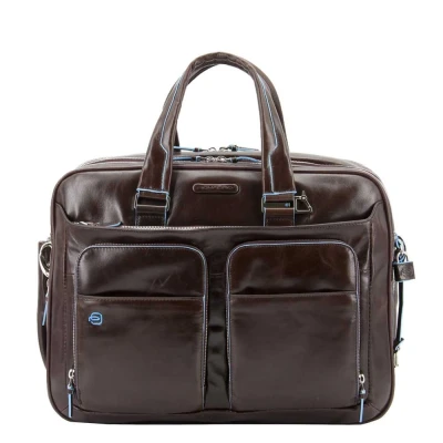 Afbeelding van Piquadro Blue Square Expandable Computer Case with iPad/iPad Air Holder brown