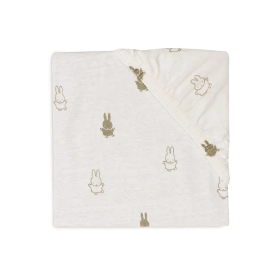 Afbeelding van Jollein Hoeslaken Jersey 40/50x80/90cm Happy Miffy Nougat