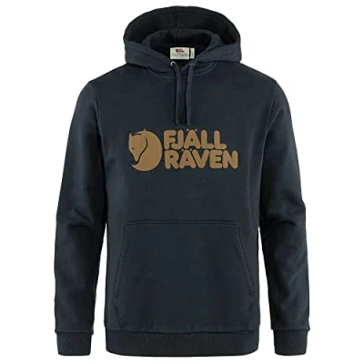 Afbeelding van Fjällräven Logo Hoodie Heren Dark Navy S Blauw Outdoor Trui