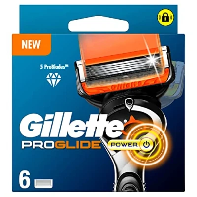 Image de Gillette ProGlide Power Recharges De Lames Rasoir Pour Homme, 6 Lames, Un Rasage Confortable