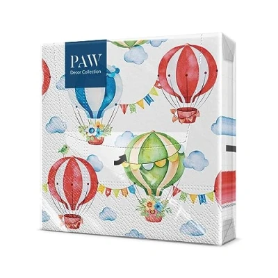 Afbeelding van PAW Papieren servetten, 3 laags (33 x 33 cm), 20 stuks, ideaal voor kinderfeesten, verjaardagen, vergaderingen met vrienden (Lovely Circus)