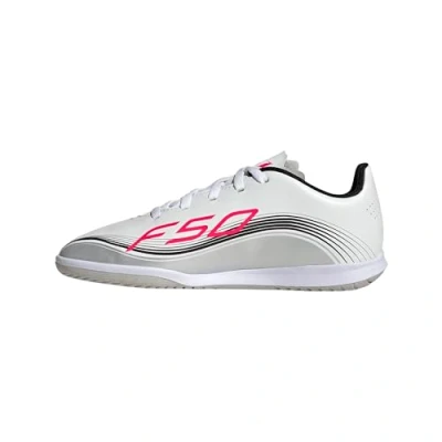 Afbeelding van adidas Performance F50 Messi CLUB Voetbalschoenen voor kunstgras kinderen, Maat: 38, White/lucid red/silver coloured Kunststof
