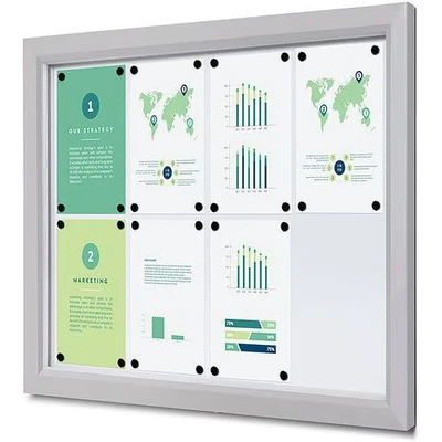 Afbeelding van Outdoor Vergrendelbaar Notitiebord Slim 8 X A4 Syna SCTE8XA4PH Horeca &amp; Professioneel