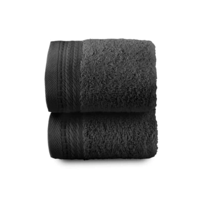 Afbeelding van Top Towel Premium grote badhanddoeken, 2 gezichts of bidethanddoeken, 30 x 50 cm, 100% katoen, 600 g, zwart