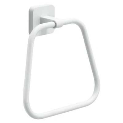 Afbeelding van Gedy Handdoekhouder Tonga ring mat wit