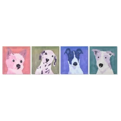Afbeelding van Schilderij Home ESPRIT Blauw Groen Oranje Stads 50 x 2 cm (4 Stuks)